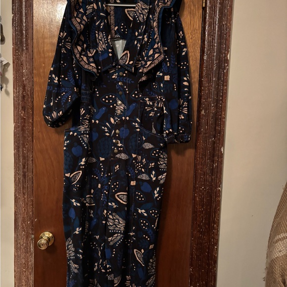 FARM Rio Navy and Cream Floral Jumpsuit XL - Picture 2 of 4